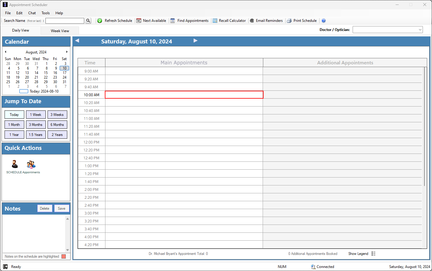 iCARE appointment scheduler